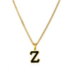 Wholesale Stainless Steel Oil Dripping Letter Pendant Necklace Set With Horse Whip Chain