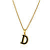 Wholesale Stainless Steel Oil Dripping Letter Pendant Necklace Set With Horse Whip Chain
