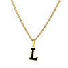 Wholesale Stainless Steel Oil Dripping Letter Pendant Necklace Set With Horse Whip Chain