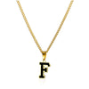 Wholesale Stainless Steel Oil Dripping Letter Pendant Necklace Set With Horse Whip Chain
