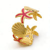 Wholesale Stainless Steel Oil Dripping Starfish Shell Bracelet Jewelry