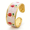 Wholesale Stainless Steel Oil Dripping Tulip Bracelet With Enamel Processing