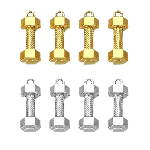 Wholesale Stainless Steel Oil Pressure Dumbbell Shape Handmade Jewelry Accessories Pendant