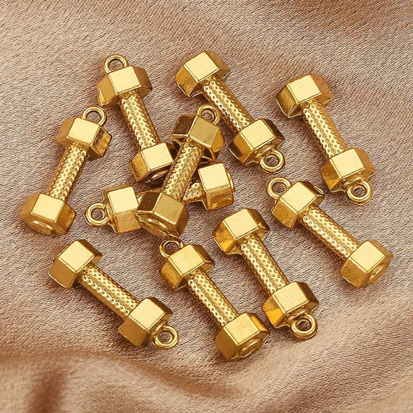 Wholesale Stainless Steel Oil Pressure Dumbbell Shape Handmade Jewelry Accessories Pendant