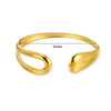 Wholesale Stainless Steel Open Bracelet With Geometric Concave And Convex Pattern And Electroplating Design