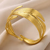 Wholesale Stainless Steel Open Bracelet With Geometric Concave And Convex Pattern And Electroplating Design