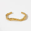 Wholesale Stainless Steel Open Bracelet With Irregular Texture Design And Electroplating Processing