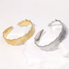 Wholesale Stainless Steel Open Feather Personality Creative Non Fading Bracelet With Electroplating Treatment