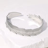 Wholesale Stainless Steel Open Feather Personality Creative Non Fading Bracelet With Electroplating Treatment