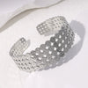 Wholesale Stainless Steel Open Geometric Light Luxury Women's Bracelet With Electroplating