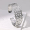 Wholesale Stainless Steel Open Geometric Light Luxury Women's Bracelet With Electroplating