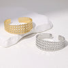 Wholesale Stainless Steel Open Geometric Light Luxury Women's Bracelet With Electroplating