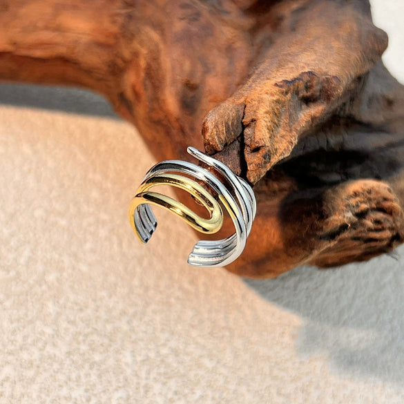 Wholesale Stainless Steel Open Heart Shaped Ring With Electroplating Light Luxury And Minimalist Design