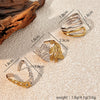 Wholesale Stainless Steel Open Heart Shaped Ring With Electroplating Light Luxury And Minimalist Design