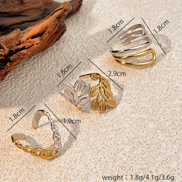 Wholesale Stainless Steel Open Heart Shaped Ring With Electroplating Light Luxury And Minimalist Design