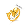 Wholesale Stainless Steel Open Irregular Ring With Insect And Geometric Pattern Electroplated Style Unisex