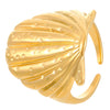 Wholesale Stainless Steel Open Ring For Women With Starfish Seashells Ginkgo Leaf Marine Motifs And Electroplating Processing