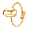 Wholesale Stainless Steel Open Ring For Women With Starfish Seashells Ginkgo Leaf Marine Motifs And Electroplating Processing
