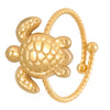 Wholesale Stainless Steel Open Ring For Women With Starfish Seashells Ginkgo Leaf Marine Motifs And Electroplating Processing