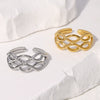 Wholesale Stainless Steel Open Ring Geometric Style Electroplated For Women