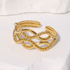 Wholesale Stainless Steel Open Ring Geometric Style Electroplated For Women