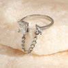 Wholesale Stainless Steel Open Ring Hand Jewelry Light Luxury Style With Electroplating For Women