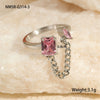 Wholesale Stainless Steel Open Ring Hand Jewelry Light Luxury Style With Electroplating For Women