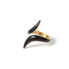 Wholesale Stainless Steel Open Ring With Drip Twist Irregular X Shaped Design And Electroplating Process For Women