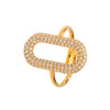 Wholesale 316L Stainless Steel Open Ring With Geometric And Heart Shapes Electroplated Jewelry For Women