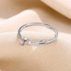 Wholesale Stainless Steel Open Ring With Geometric Letters For Men And Women Electroplated