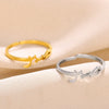 Wholesale Stainless Steel Open Ring With Geometric Letters For Men And Women Electroplated
