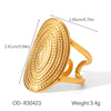 Wholesale Stainless Steel Open Ring With Geometric Shape Oildropping Pvd Vacuum Plating Hand Jewelry For Women Ins Style