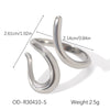 Wholesale Stainless Steel Open Ring With Geometric Shape Oildropping Pvd Vacuum Plating Hand Jewelry For Women Ins Style