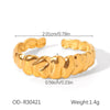 Wholesale Stainless Steel Open Ring With Geometric Shape Oildropping Pvd Vacuum Plating Hand Jewelry For Women Ins Style
