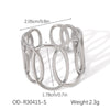 Wholesale Stainless Steel Open Ring With Geometric Shape Oildropping Pvd Vacuum Plating Hand Jewelry For Women Ins Style