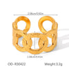 Wholesale Stainless Steel Open Ring With Geometric Shape Oildropping Pvd Vacuum Plating Hand Jewelry For Women Ins Style