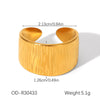 Wholesale Stainless Steel Open Ring With Geometric Shape Oildropping Pvd Vacuum Plating Hand Jewelry For Women Ins Style