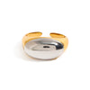 Wholesale Stainless Steel Open Ring With Gold And Silver Color Matching Geometric Style Electroplated For Women