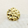Wholesale Stainless Steel Open Ring With Plant Flowers Pattern Gold Plated