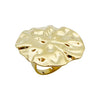 Wholesale Stainless Steel Open Ring With Plant Flowers Pattern Gold Plated