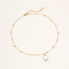 Wholesale Stainless Steel Oval Colorful Moonstone 18K Gold Plated Titanium Steel Necklace For Women