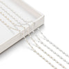 Wholesale Stainless Steel Oval Faux White Pearl Chain Necklace Handmade With Electroplating