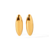 Wholesale Stainless Steel Oval Geometric Electroplated Women's Earrings