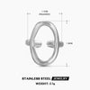 Wholesale Stainless Steel Oval Geometric Open Ring With 18K Gold Electroplating For Women