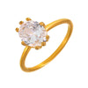 Wholesale 316L Stainless Steel Oval Zircon Ring With Geometric Pattern And Electroplating Treatment Light Luxury Style For Women