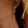 Wholesale Stainless Steel Pearl Earrings Light Luxury Ear Studs Electroplated Geometric Shape Jewelry For Women