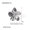 Wholesale Stainless Steel Pearl Earrings With Flower Design And Geometric Pattern Electroplated Titanium Steel Jewelry For Women