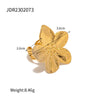 Wholesale Stainless Steel Pearl Earrings With Flower Design And Geometric Pattern Electroplated Titanium Steel Jewelry For Women