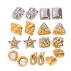 Wholesale Stainless Steel Pearl Earrings With Geometric Star Design And Electroplating For Women