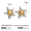 Wholesale Stainless Steel Pearl Earrings With Geometric Star Design And Electroplating For Women